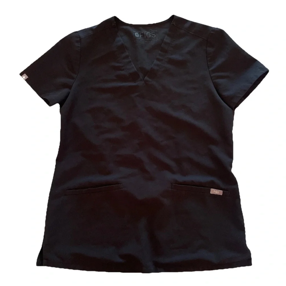 FIGS Black Scrub Set Small Casma Top/Small Kade Cargo Bottoms Pants Women’s - Picture 2 of 16